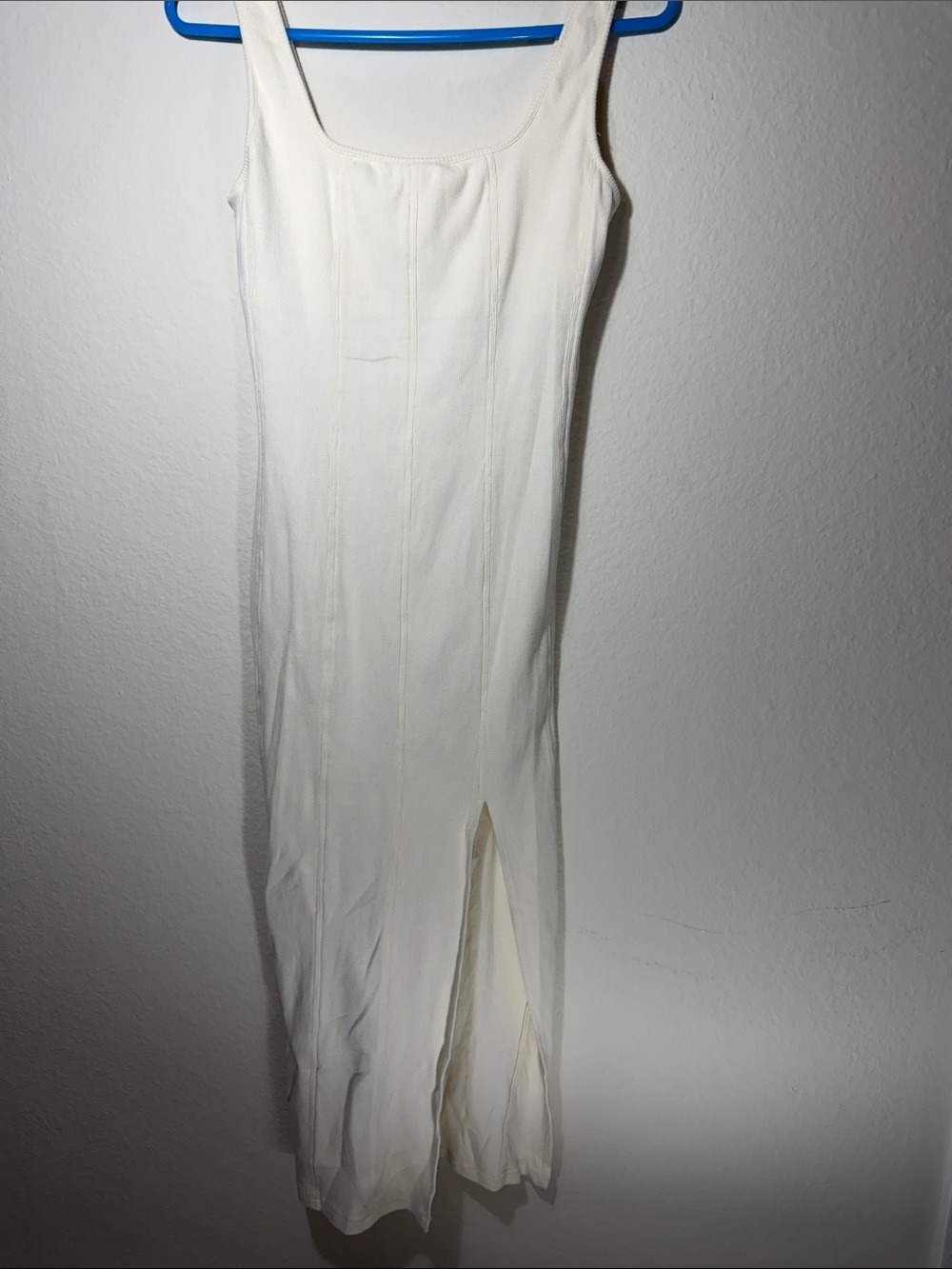 Kenneth Cole Cream Sleeveless Maxi Dress with Side Slit - Picture 3 of 7